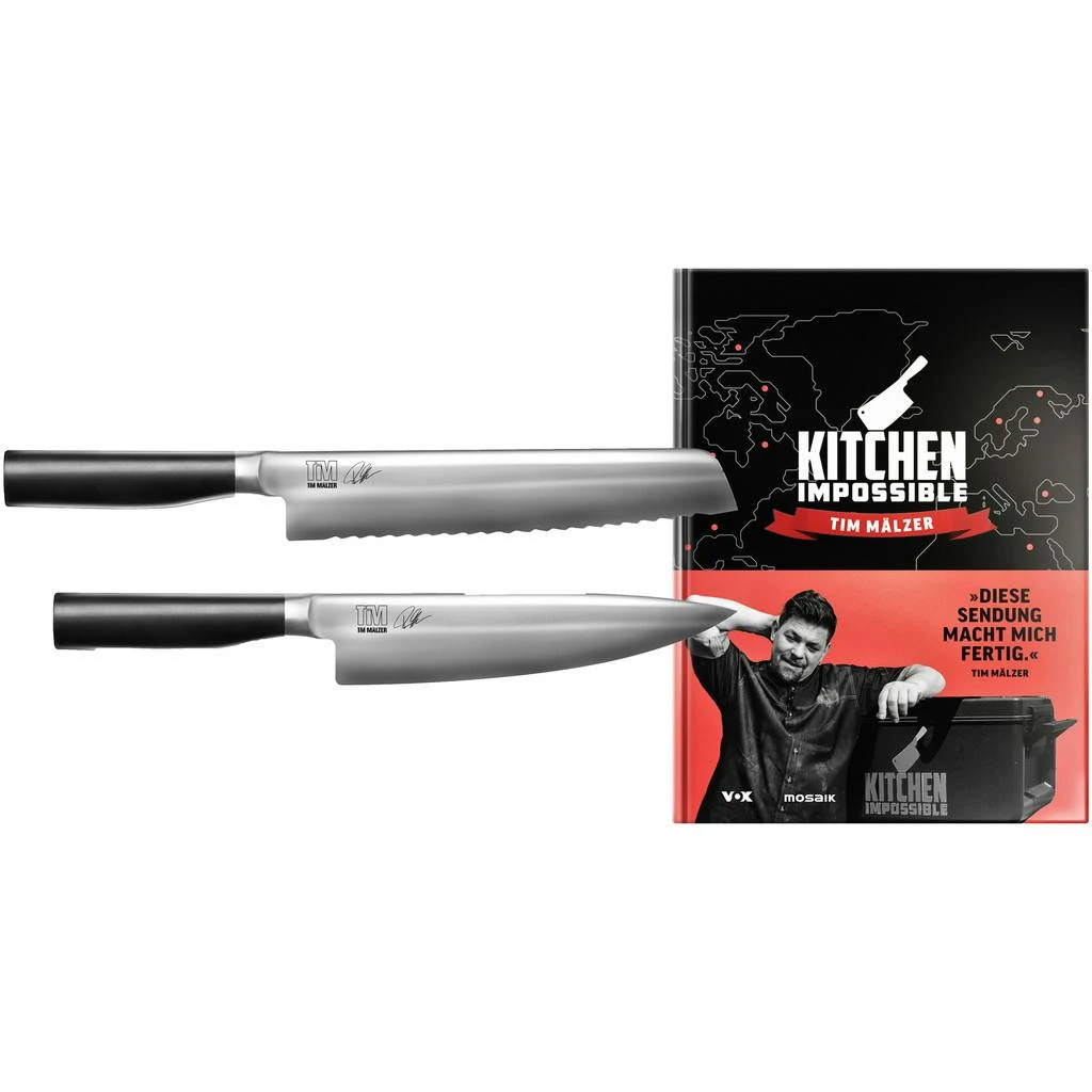 KAI Kamagata Monster Set Brotmesser + Kochmesser + Signiertes Kochbuch TMK-CB22 3 KAI Kamagata Monster Set Brotmesser + Kochmesser + Signiertes Kochbuch TMK-CB22