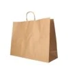 PAPSTAR 25 Tragetaschen, Papier 27 Cm X 32 Cm X 21,5 Cm Braun Mit Gedrehtem Tragegriff