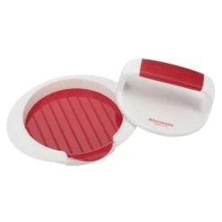 Westmark Hamburgermaker Weiß/rot 16 X 6 Cm Mit Hebevorrichtung