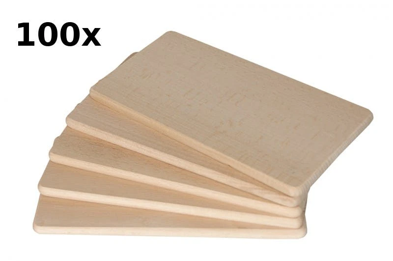 Frühstücksbrettchen Aus Buche 22x12x1 Cm, 100er Pack 3 Frühstücksbrettchen Aus Buche 22x12x1 Cm, 100er Pack