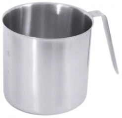 2x Contacto Maß, Zylindrisch, Edelstahl, Volumen: 0,5 L, Durchmesser Innen: 10 Cm, Höhe: 9,5 Cm