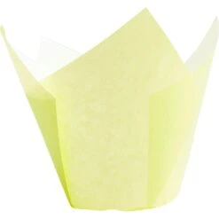 200x Muffin-Tulip-Wraps Gelb 160x160 Mm
