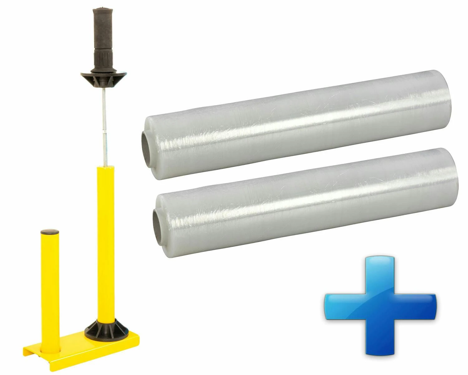 Sparset 2 Rollen Handstretchfolie Handwickelfolie 20my 50cm Mit Abroller DE LUXE 6 Sparset 2 Rollen Handstretchfolie Handwickelfolie 20my 50cm Mit Abroller DE LUXE – Bild 4