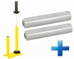 Sparset 2 Rollen Handstretchfolie Handwickelfolie Schwarz Mit Abroller B'STAR -Backzeug Laden 46133e77 2b78 4703 ace7 462333492d9a