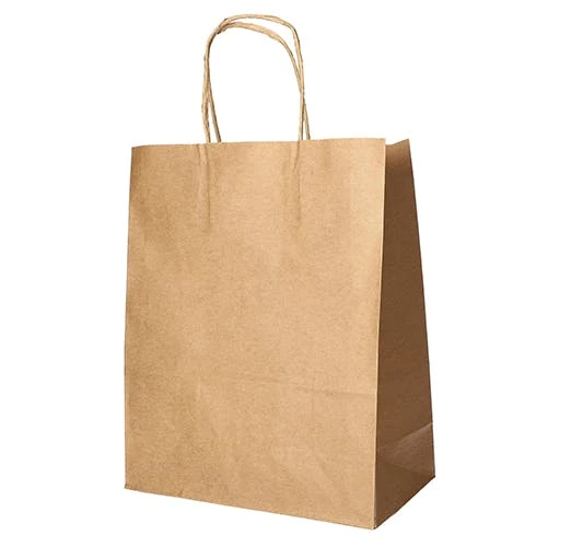 PAPSTAR 25 Tragetaschen, Papier 40 Cm X 32 Cm X 12 Cm Braun Mit Gedrehtem Tragegriff 5 PAPSTAR 25 Tragetaschen, Papier 40 Cm X 32 Cm X 12 Cm Braun Mit Gedrehtem Tragegriff – Bild 3