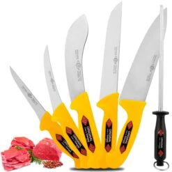 Solingen Eikaso Premium Kochmesser Schlachtmesser Mit Rutschfestem Griff Für Profi Fleischer Und Hobby Koch - 6-teilig - Hygienisch, Mit Wetzstahl -Backzeug Laden 5bdb948b 2edf 4895 b53d 5aa014d13016 1
