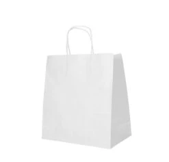 PAPSTAR 25 Tragetaschen, Papier 40 Cm X 32 Cm X 12 Cm Weiss Mit Gedrehtem Tragegriff -Backzeug Laden 6b585bfd 7bf7 43d7 967d 2616753c15ad