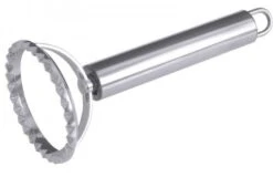 5x Ravioliausstecher, Rund Serie POLARIS, Griff Aus Edelstahl, Ausstecher Aus Hartverchromten Zinkguss Länge: 15,5 Cm, Durchmesser: 6 Cm