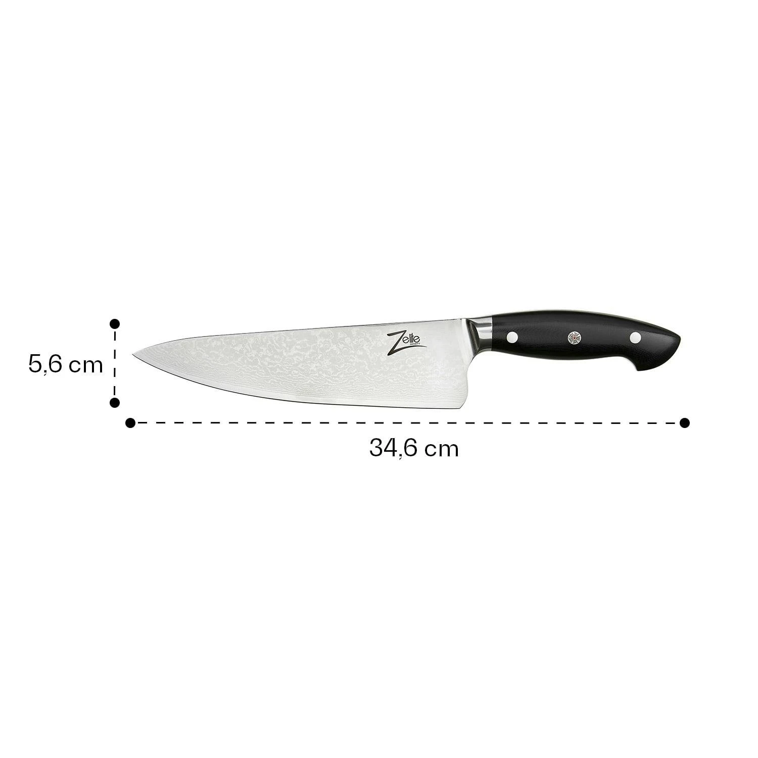 Executive-Plus Serie 8` Kochmesser 61 HRC Edelstahl Schwarz 8 Executive-Plus Serie 8` Kochmesser 61 HRC Edelstahl Schwarz – Bild 6