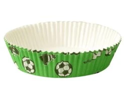 48x Tarte-Backform Quiche Obstkuchen Fussball Fettdicht Backfest 75x20 Mm