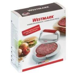 Westmark Hamburgermaker Weiß/rot 16 X 6 Cm Mit Hebevorrichtung -Backzeug Laden 803d01a3 2041 47d8 b296 0c6100eabbfb 1