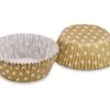 160x Muffinkapseln Gebäckkapseln Gold Mit Weißen Sternen O 50 X 30 Mm