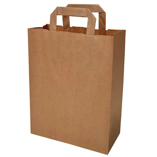 Papiertragetaschen 32+12x40 Cm 50 Stück In Braun 3 Papiertragetaschen 32+12x40 Cm 50 Stück In Braun