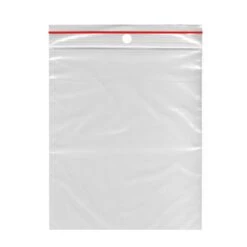 5000x Schnellverschlussbeutel 50 X 70 Mm Mit Rundlochung Farbstreifen Rot