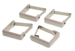 FACKELMANN 14474 4x Tischtuchklammer | Kunststoff | Made In Germany | Weiß