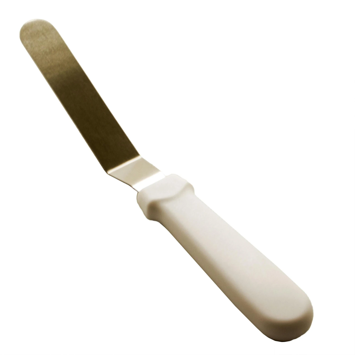 Tortenheber/ Tortenmesser/ Winkelpalette Aus Edelstahl - 25,5 Cm Weißer Griff 5 Tortenheber/ Tortenmesser/ Winkelpalette Aus Edelstahl - 25,5 Cm Weißer Griff – Bild 3