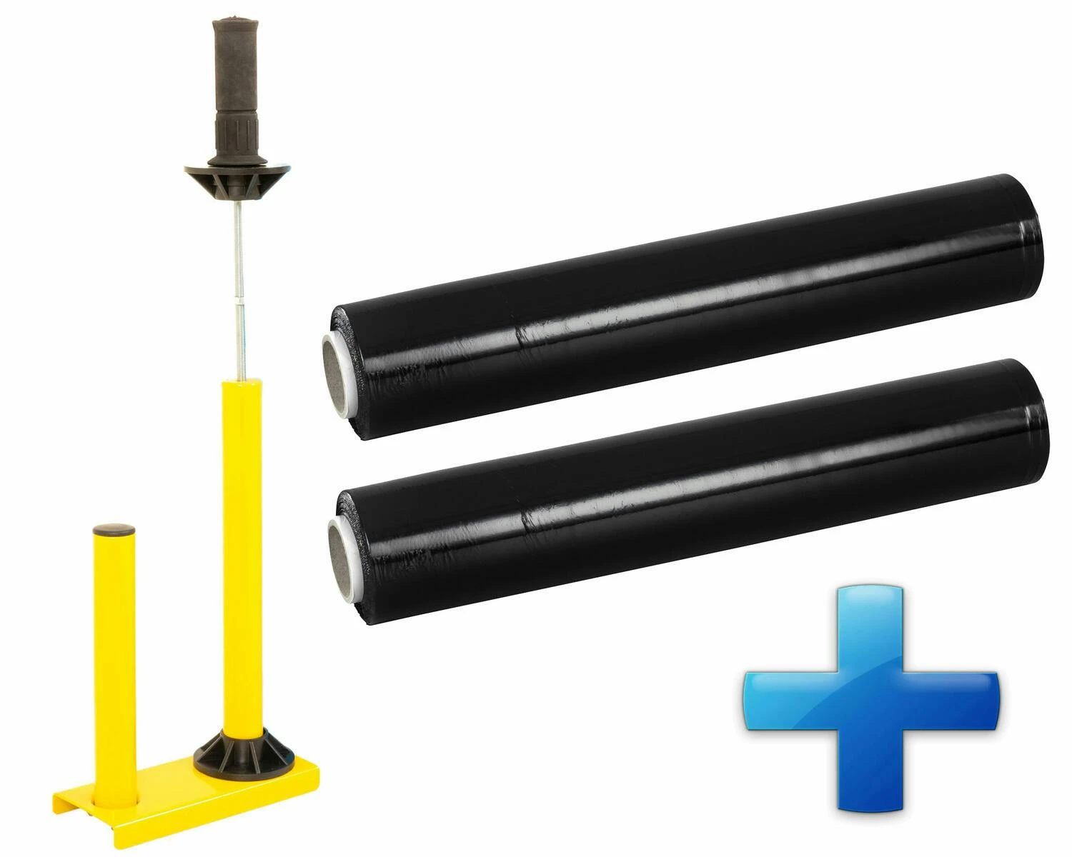 Sparset 6 Rollen Handstretchfolie Handwickelfolie Schwarz Mit Abroller B'STAR 4 Sparset 6 Rollen Handstretchfolie Handwickelfolie Schwarz Mit Abroller B'STAR – Bild 2