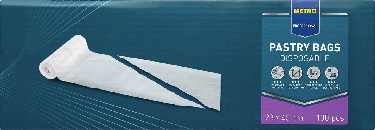 METRO Professional Einweg-Spritzbeutel, Virgin LDPE, 23 X 45 Cm, 100 Stück 8 METRO Professional Einweg-Spritzbeutel, Virgin LDPE, 23 X 45 Cm, 100 Stück – Bild 6