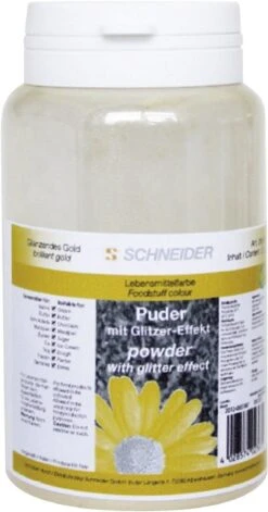 1 X SCHNEIDER Lebensmittel-Puderfarbe Mit Glitzer- Effekt 25 G