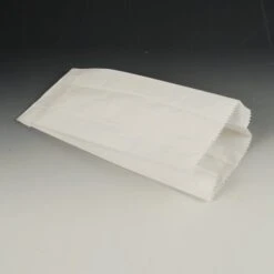 PAPSTAR 1000 Papierfaltenbeutel, Cellulose, Gefädelt 24 Cm X 11 Cm X 6 Cm Weiss Füllinhalt 1 Kg