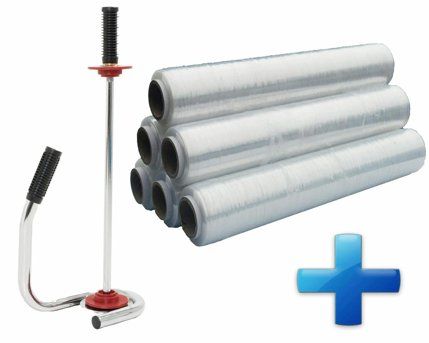 Sparset 6 Rollen Handstretchfolie Handwickelfolie 20my 50cm Mit Abroller B'STAR 5 Sparset 6 Rollen Handstretchfolie Handwickelfolie 20my 50cm Mit Abroller B'STAR – Bild 3