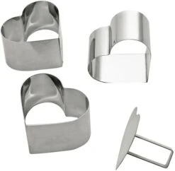 1 X SCHNEIDER Schaumspeiseringe-Set / Herz Edelstahl Ø 75 Mm