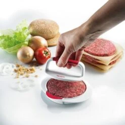 Westmark Hamburgermaker Weiß/rot 16 X 6 Cm Mit Hebevorrichtung -Backzeug Laden e524f977 d807 47b8 858c 5f159df681d9