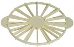5x Contacto Tortenteiler. Cremefarbenes Polypropylen. Höhe: 2.5 Cm. Durchmesser: 26.5 Cm. Segmente: 12 / 18 -Backzeug Laden f182d47a fbff 4766 9a37 36d1a05c5f86 2