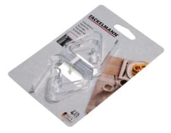 FACKELMANN 14461 4x Tischtuchklammer | Kunststoff | Made In Germany | Weiß/transparent -Backzeug Laden f813e262 e103 4cbb 9aa7 f00d19a29005